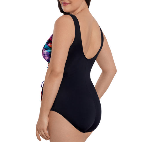 Longitude Swimsuit - Ruffle Surplice - Ribbon Candy